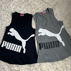 Set of Women’s Puma Tank Tops in Black and Gray